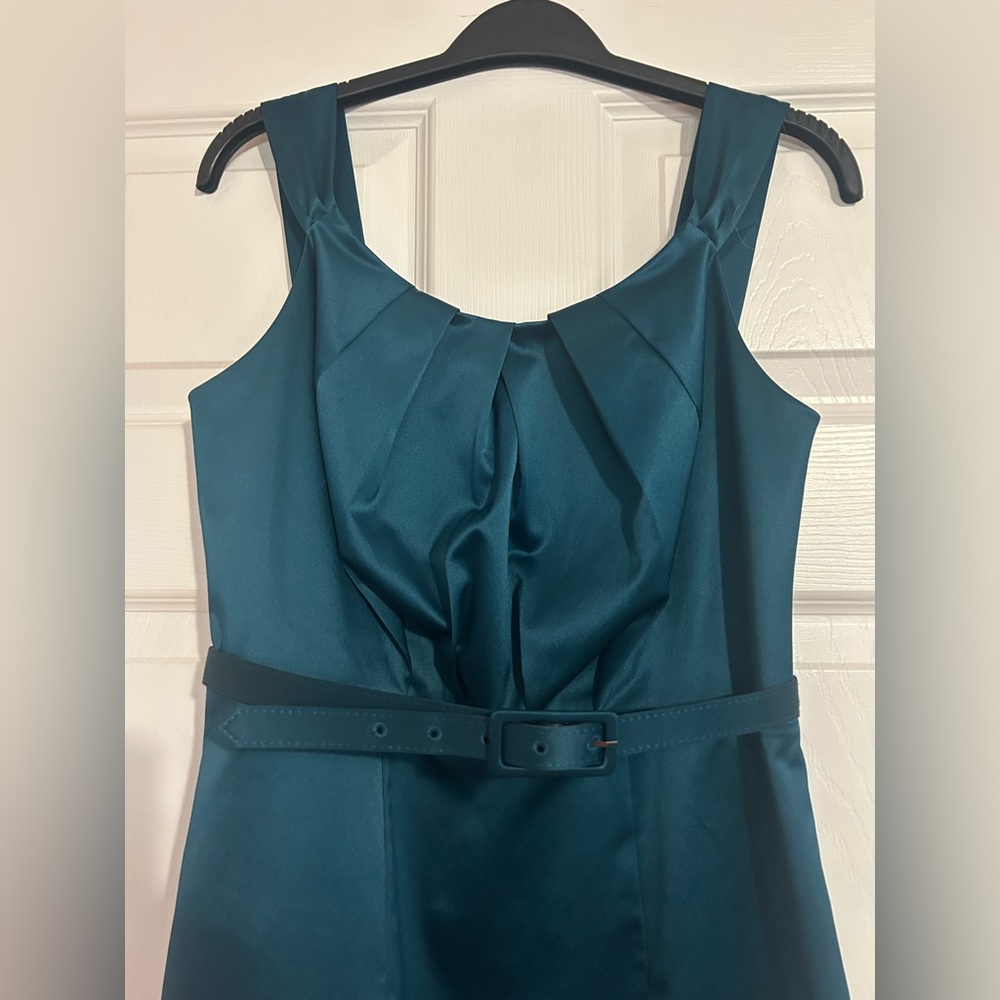 The Limited Teal Belted Dress